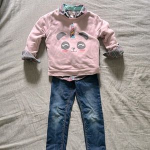 Cozy cold weather outfit for size 4/5 toddler girl